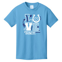 Youth Cotton Love Broncos T-shirt